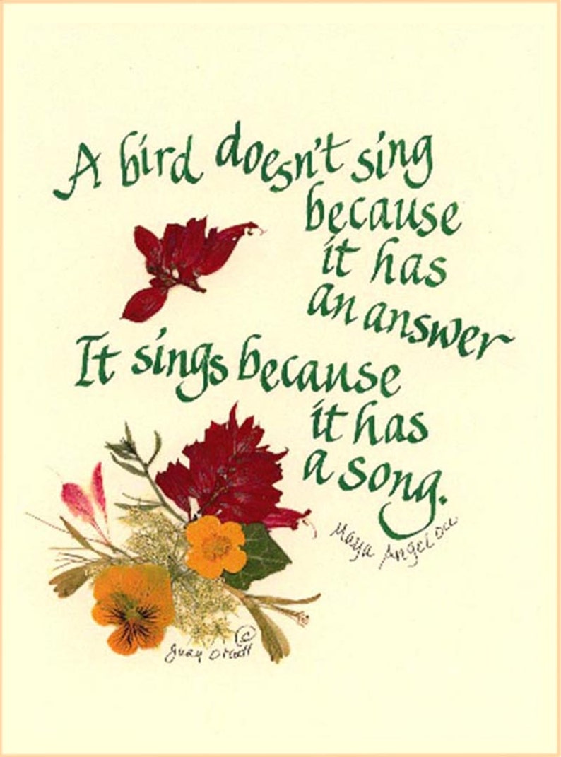 Maya Angelou Poet Laureate Famous Woman Joan Walsh Anglund Beautiful Soul Enlightenment Calligraphy Stamp Design Q611