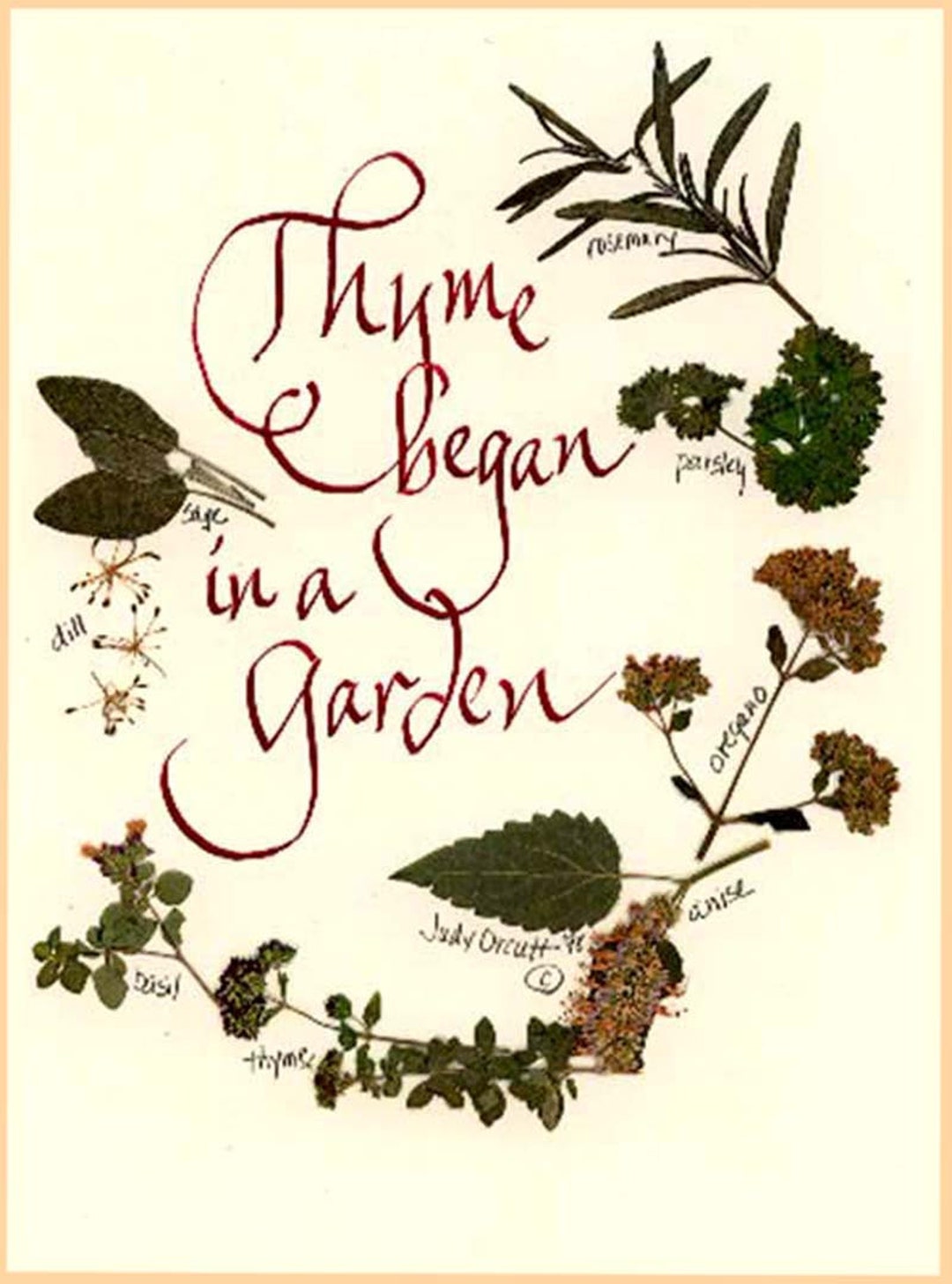 Parsley Sage Rosemary Thyme. Garden Gardener's Card Etsy