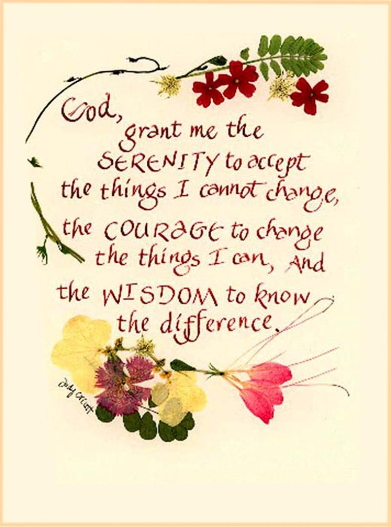 Serenity Prayer, Note Card, Blank Card, Reinhold Niebuhr, Famous Quote