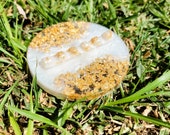 Paint Brush Holder made from Resin, pearlescent and gold, artist gifts