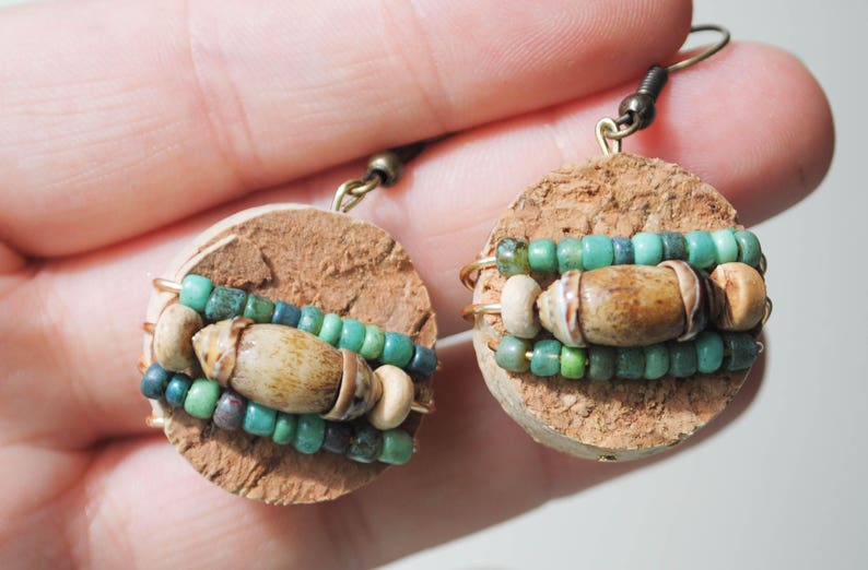 Beach Jewelry Boho Jewelry Recycled Cork Cork Jewelry Etsy