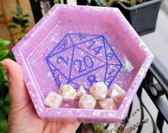 DnD Dice Tray Box Lavender Lilac Amethyst Light Purple Ice Dungeons Box, Dungeons and Dragons Dice Tray, Tabletop Dice Tray