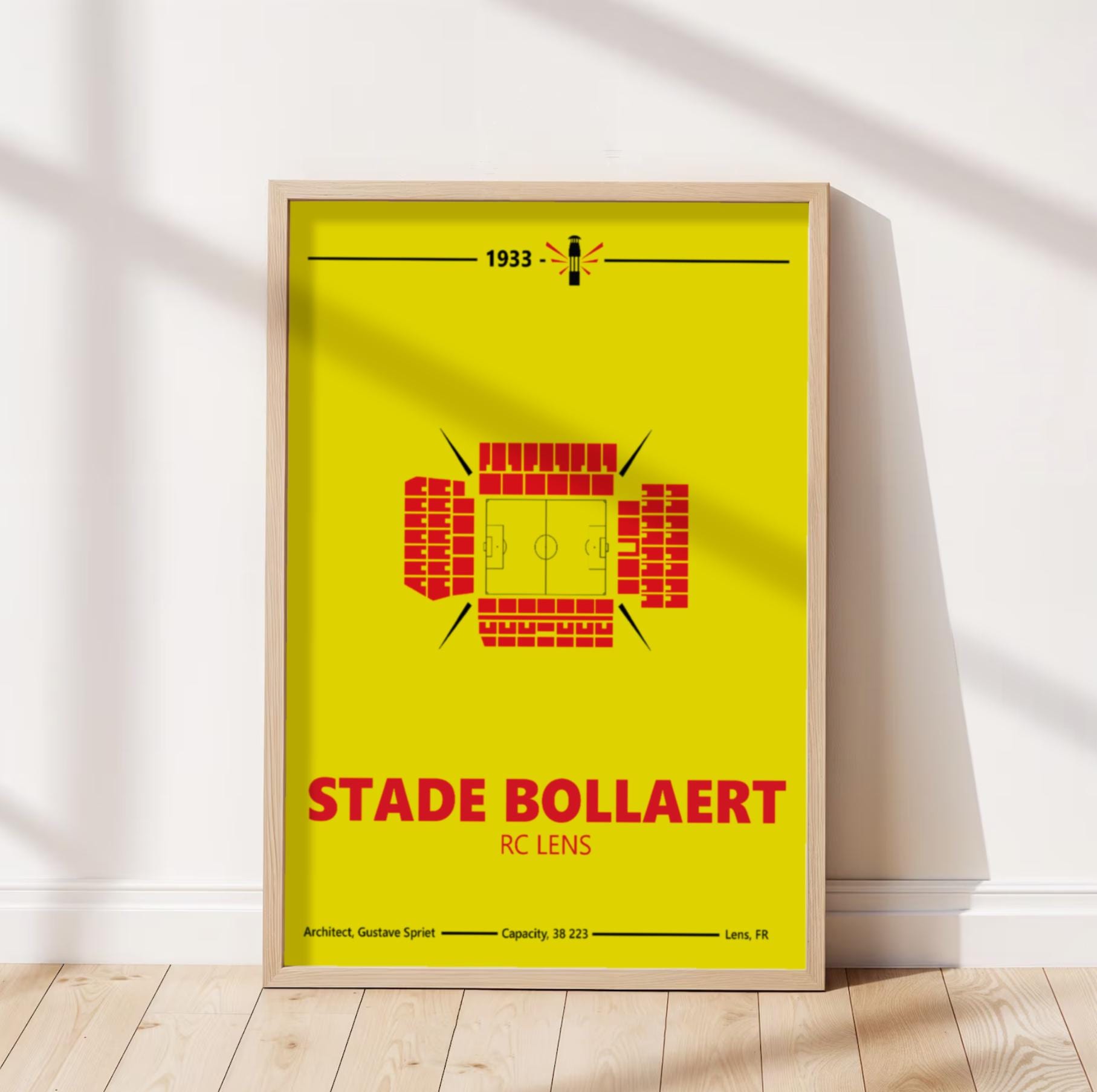 1/2 page POSTER de revue Vintage )) équipe RC LENS 1977 | UK