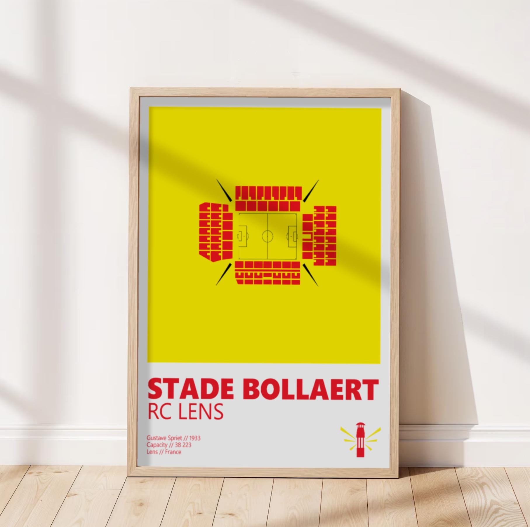 Affiche Vintage RC Lens Vs Girondins De Bordeaux 1975 – Édition Ricard – Collection