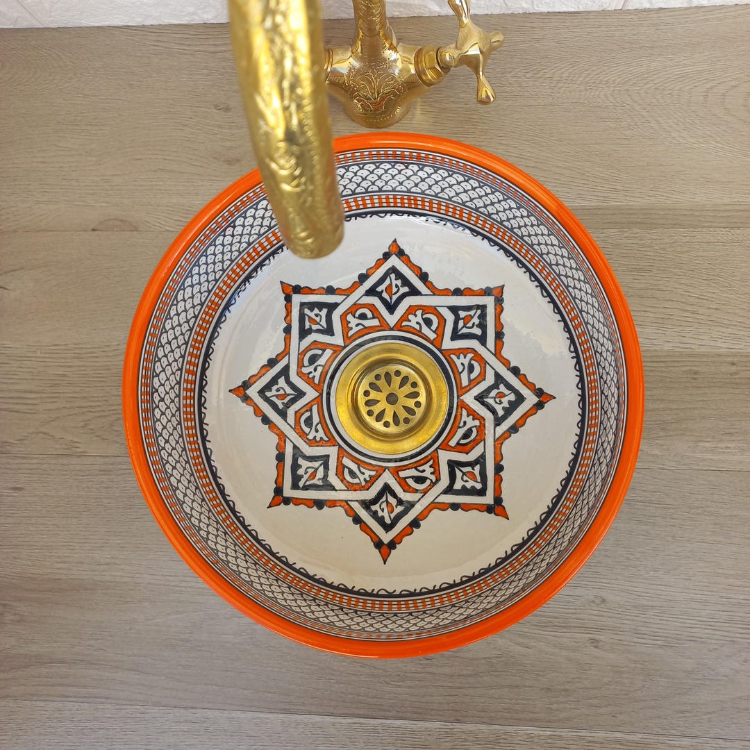 Handmade Basin. Évier. Vasque Marocaine. Lavabo En Céramique. Handmade ...