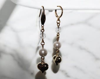 Drop Heart Earrings