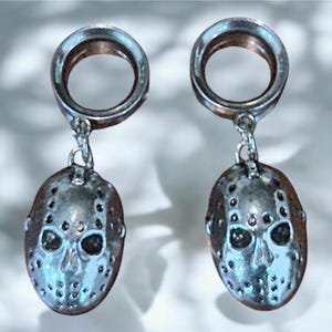 Jason Friday the 13th Tunnel Hanger Earrings
