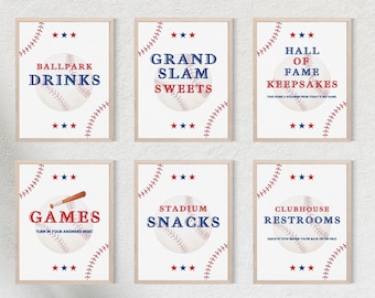 Cartelli per feste a tema baseball modificabili: decorazioni di compleanno stampabili (download digitale)