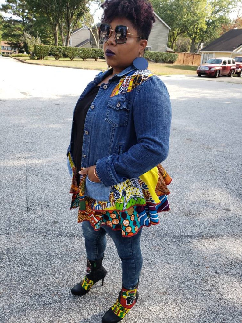 cheap plus size denim jacket