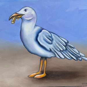 Seagull Art Seagull fine art print limited Edition signed numbered giclee 8x10 PRINT Fits 11x14 frame Seagull Print Bird Art Bird Print gull