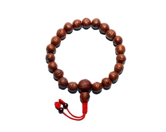High Grade Brown Bodhi Seed Wrist Mala, Buddhist Wrist Mala,Phoenix Eye Bodhi Seed, Prostration Mala, 18,21,27 Bead Mala, Hand Made In Nepal
