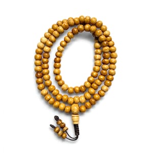 Hand Made, Brown Yak Bone Mala, Tibetan Buddhist Prayer Mala, Tibetan Yak Bone beads, 8MM 108 Beads Mala, Adjustable knot, Made in Nepal