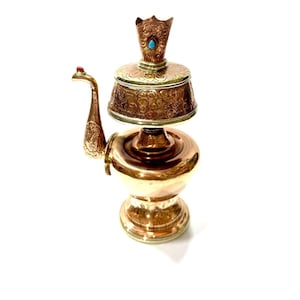 Hand Made, Copper Bhumpa Set, Buddhist Bhumpa Set, Tibetan Bhumpa, Sacred Vessel of blessings, Tibetan Ritual Vase, 7.5Inches, Made in Nepal