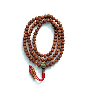 Hand Made, Raktu Seed Mala, Tibetan Buddhist Prayer Mala, Phoenix-Eye Raktu Seed, Nepali Bodhi&#39;s Alternative Raktu Seed Mala, 8MM 108Beads