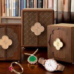 Handmade Wooden Jewelry Box, Elegant Jewelry Organizer, Wedding & Holiday Gift for Her, Unique Christmas Gift, Keepsake Storage Case