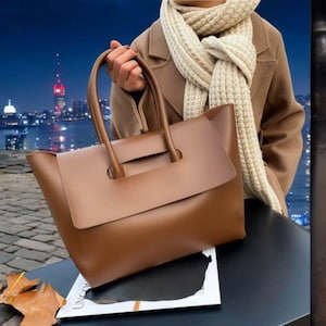 Handtasche mit großer Kapazität für Frauen - Retro-Stil PU-Leder-Tasche, Volltonfarbe Handtasche, hochwertige Mode Geldbörse für den täglichen Gebrauch, Geschenk für Sie