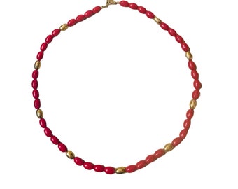 Napier Red and Gold Necklace