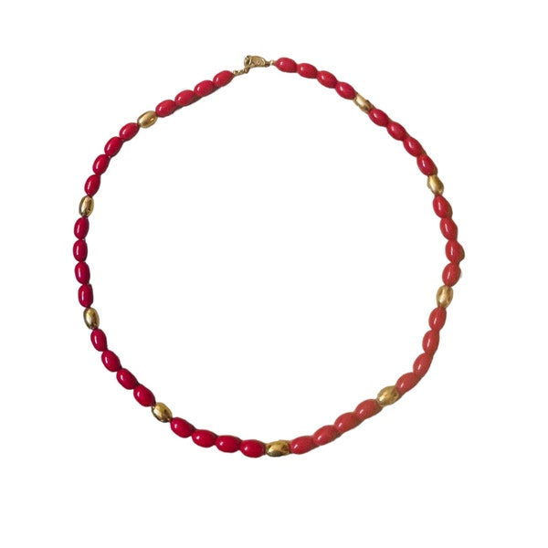 Napier Red and Gold Necklace