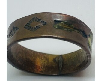 Vintage Solid Copper Southwestern Ring Size 6.5 Estate Find