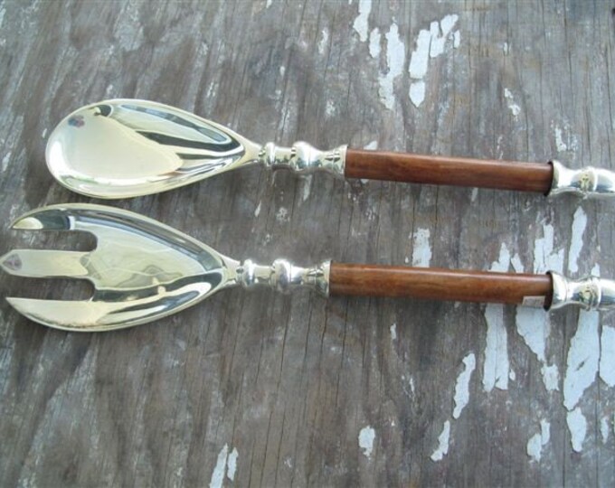 Silver Plated Salad Serving Utensils Etsy