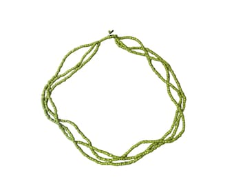 Green Bead 3 Strand Necklace