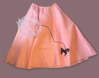 Girls XL  Storybook Heirloom Pink Felt Poodle Skirt 1950s Cosplay