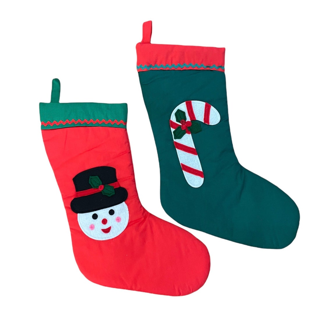 Pair of Vintage Handmade Christmas Stockings Etsy