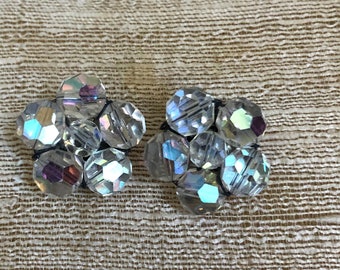 Vintage Cluster Glass Bead Earrings