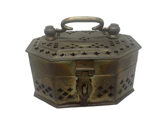 Vintage Brass Cricket Box