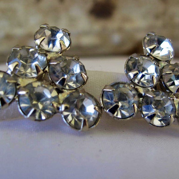 Rhinestone Earrings Estate Jewelry Bridal Wedding Jewelry Formal Wear Earrings prom