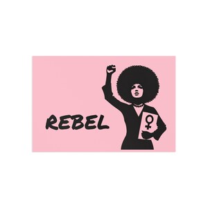 REBEL Feministische Postkarte | Frauenrechtlerin Kunst | Black Power Demo Karte | Soziale Gerechtigkeit Briefpapier | Revolution Postkarte