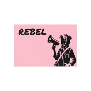 postale REBEL | postale féministe | Impression d'art de protestation | Cadeau féminisme | affiche de la résistance | Art politique | Arts de la rue