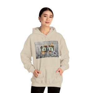 Anti-Capitalism Hoodie | Burning Dollar Protest Sweatshirt | Street Art Rebel Hoodie | Bold Political Statement Apparel | Urban Resistance