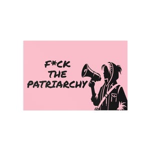 Cartão postal F*CK THE PATRIARCHY | Cartão postal feminista | Impressão de arte de protesto | Presente de feminismo | Cartaz de resistência | Arte política | Arte de rua
