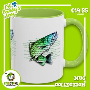 Kubek, W.B. Yeats Irish Poetry Paddy's Day Accent Coffee Mug, 15 uncji, Wystrój domu i biura, prezent dla miłośników książek, Kubek na Dzień Świętego Patryka,
