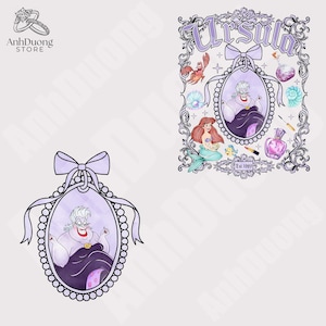 Cartoon Magical Mirror Bow Png, Villain Princess Coquette Png, Family Vacation Png, Watercolor Villain Coquette Bow Png, Digital Download