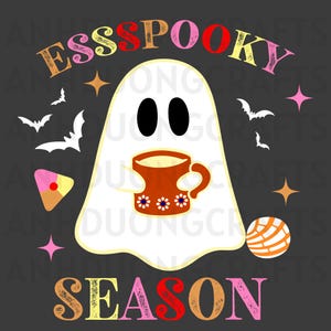 Espooky Season Png, Spanish Halloween Png Design, Halloween Ghost Png, Spanish Png, Trendy Halloween Shirt Design, Spooky Season, Png File