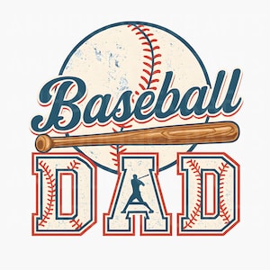 Retro Baseball Dad Png, Papa Shirt Design, Geschenk für Papa, Spieltag Shirt, Sport Papa Png, Vatertag Png, Baseball Png, Papa Leben Png, Png Datei