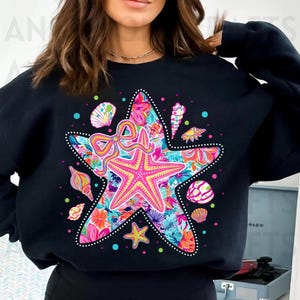 Preppy Starfish Coquette Png, Summer Vibes Png, Retro Floral Summer Png, Ocean Png, Girly Summer Png, Beach Png, Aesthetic Png, Png File