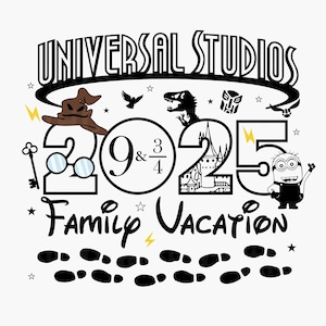 Universal Studio 2025 png, familie-uitje png, Universal Studios-reis png, Universal 2025 png, sublimatieontwerp, vakantiemodus, digitale download
