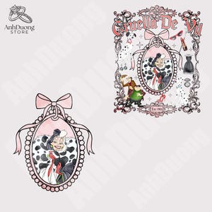 Cartoon Magical Mirror Bow Png, Villain Princess Coquette Png, Family Vacation, Family Trip, Villain Coquette Bow Designs, Digital Download