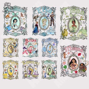 Cartoon Magical Mirror Bow Png Bundle, Princess Coquette Png, Family Vacation Png, Family Trip Png, Family Vacation Png, Digital Download