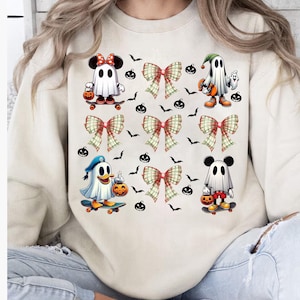 Cute Cartoon Mouse Ghost Fall Png, Mouse And Friends Png, Fall Vibes Png, Halloween Spooky Season Png, Halloween Trip Png, Plik Png