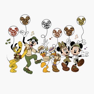 Animal Kingdom Png, Mouse and Friends Png, Family Trip Png, Vacay Mode, Family Vacation Png, Family Safari Trip, Friends Squad Png, Png File