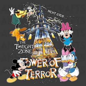 Retro Mouse Png, Terror Tower Png, Hollywood Tour Png, Family Vacation Png, Magic Tower Png, Rides Shirt Png Design, Sublimation Design