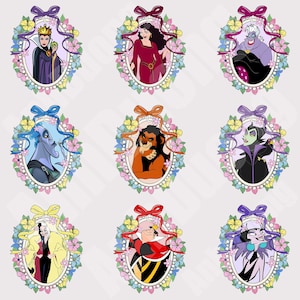 Bundle Watercolor Villain Coquette Bow Png, Villain Princess Coquette Png, Cartoon Magical Mirror Bow Png, Family Vacation Png, Png Bundle