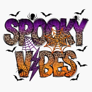 Spooky Vibes Png,Halloween Png, Halloween Sublimation Design, Retro Halloween Png, Halloween Shirt, Spooky Season Png, Png File