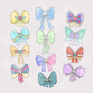 Watercolor Princess Coquette Bow Png, Pink Ribbon Sublimation Design, Princess Family Shirt, Cartoon Coquette Bow, Family Trip Png, Png File