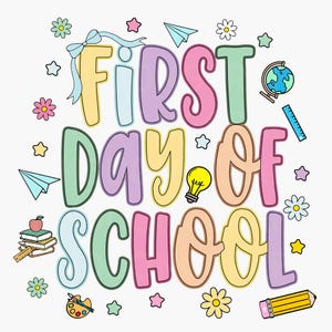 Coquette First Day Of School Png, Back To School Png, Teacher PNG, Preppy Back To School Png, School Png, First Day Of School Shirt Png