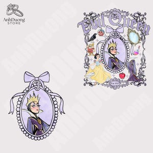 Cartoon Magical Mirror Bow Png, Villain Princess Coquette Png, Family Vacation Png, Family Trip, Watercolor Villain Coquette Bow Designs